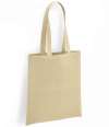 BR051 Brand Lab Organic Cotton Long Handle Shopper Natural colour image